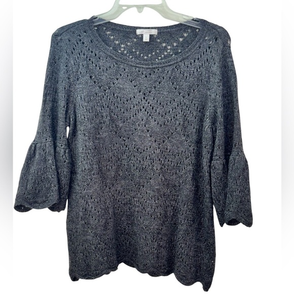 Lauren Conrad Eyelet Crewneck Sweater - Picture 3 of 7